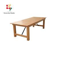 Stylish Event furniture folding large rectangle wooden frame dining tables