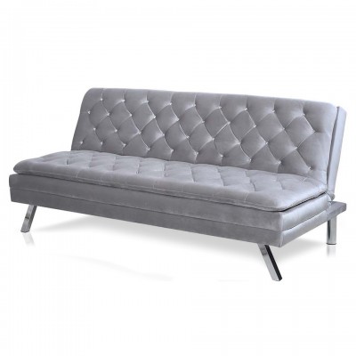 4306 Modern Stylish Sofa Cum Bed with Crystal Button